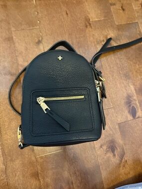 Princess Polly Black Mini Backpack with Gold Hardware